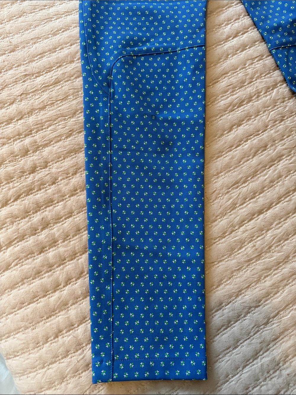 RLX Ralph Lauren Golf/Sports Blue Straight Leg Pants w/ Green/White Pattern 2 - Picture 6 of 10